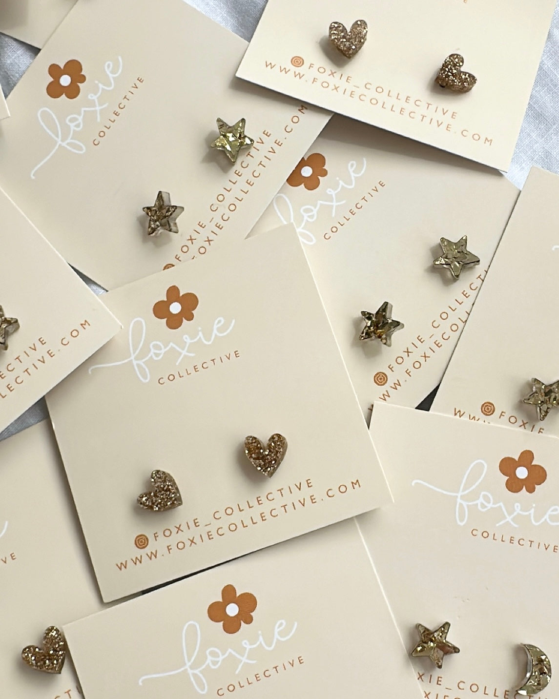 Mini Star Studs (Gold Sparkle)