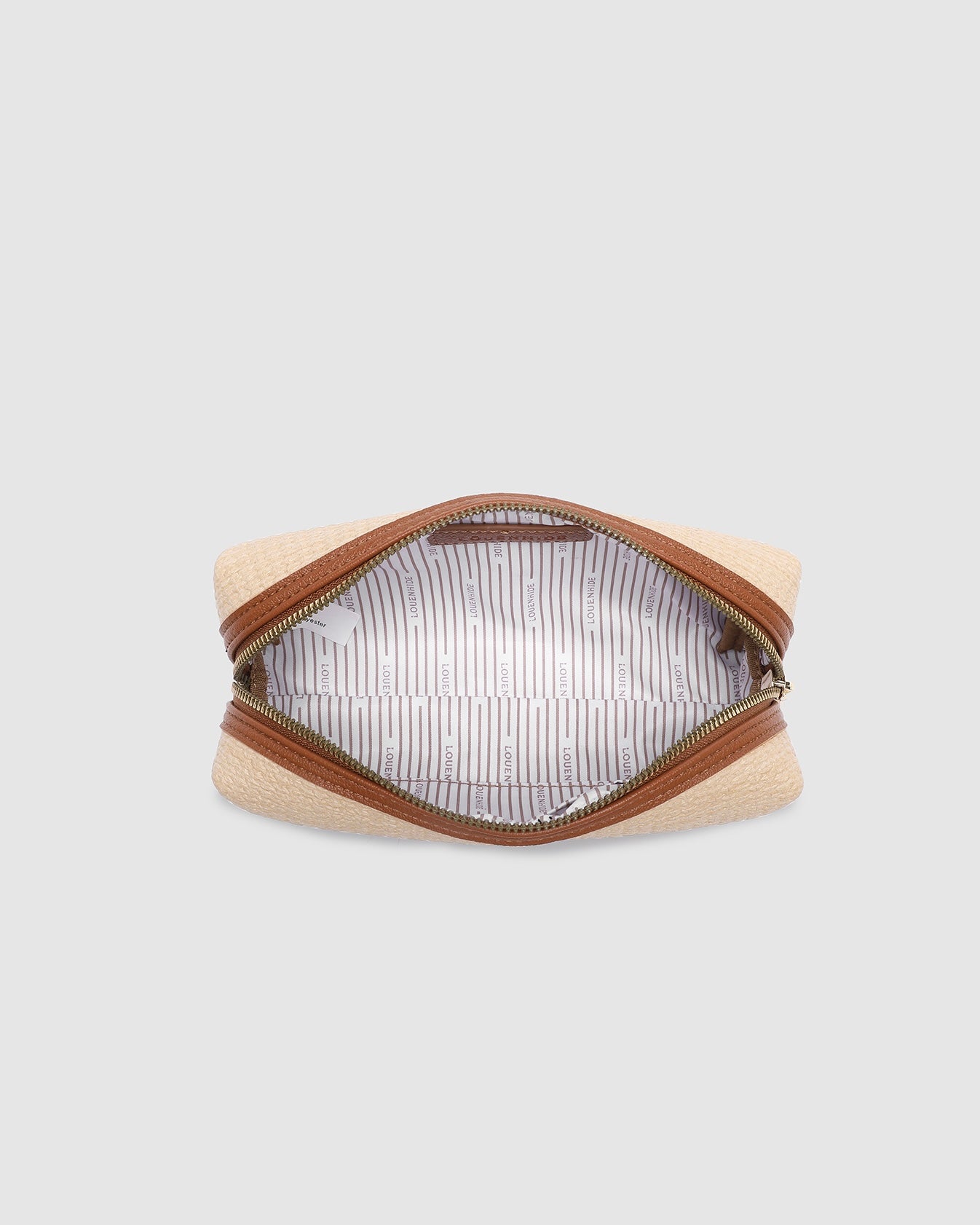 Brianna Makeup Bag & Brush Set (Tan)