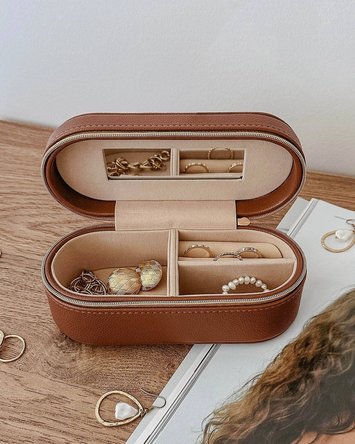 Charlee Jewellery Box (Tan)
