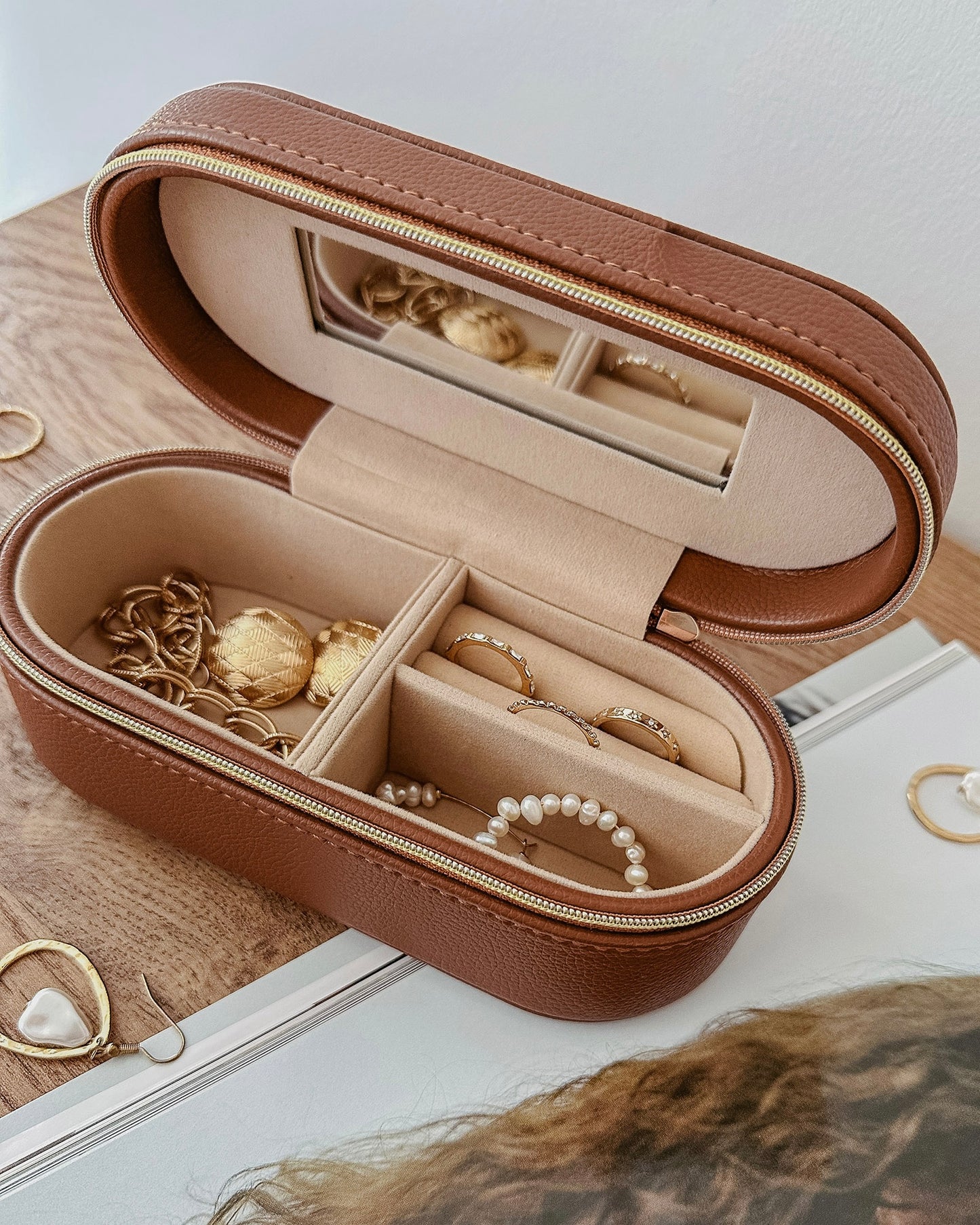 Charlee Jewellery Box (Tan)