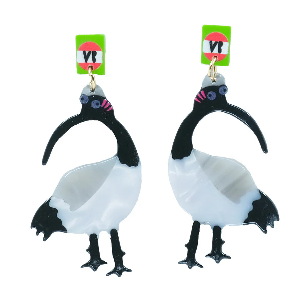 Ibis Bin Chicken Dingle Dangle Earrings
