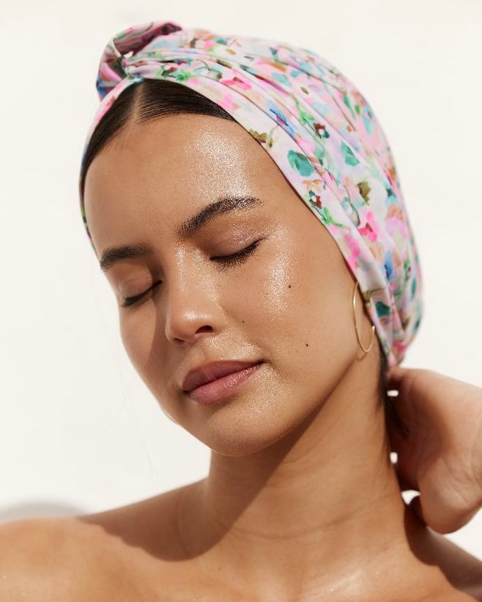 Shower Cap & Hair Towel Gift Set (Flourish)