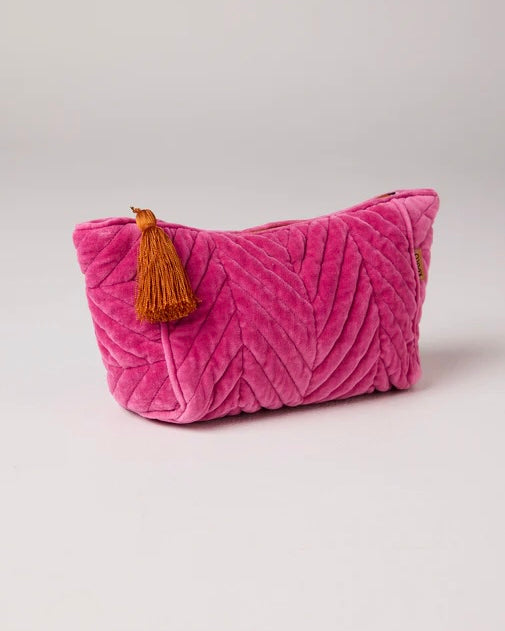 Velvet Toiletry Bag (Pink)