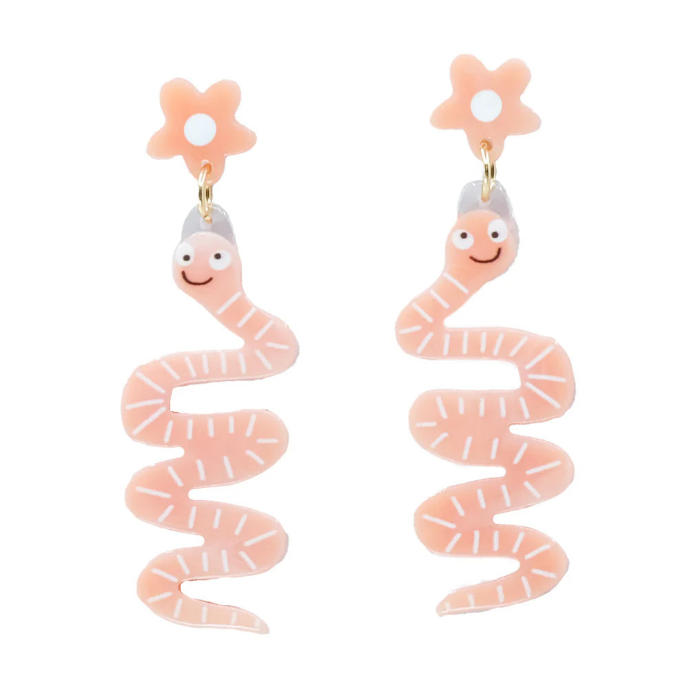 Worm Dingle Dangle Earrings