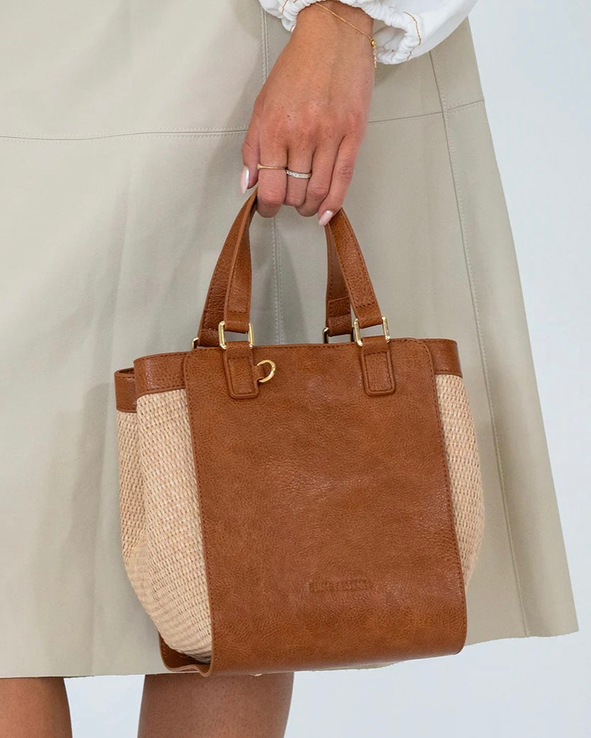 Carnegie Tote (Tan/Weave)