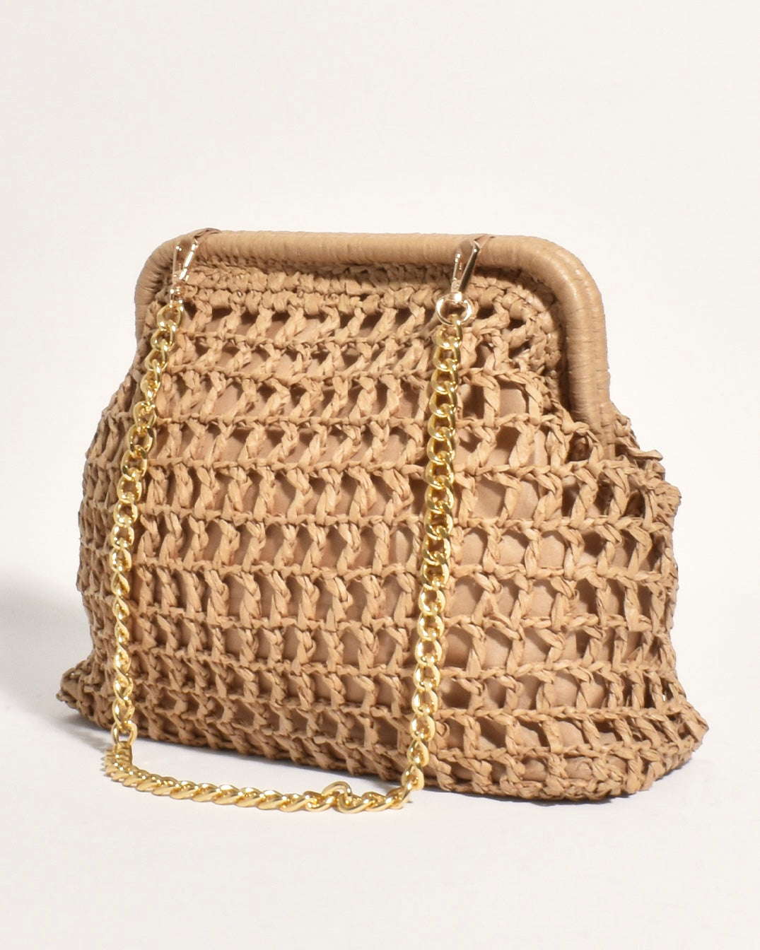 Lucie Open Weave Clutch/Bag (Natural)
