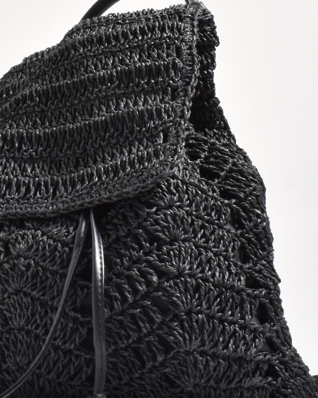 Charlie Paper Weave Backpack (Black)