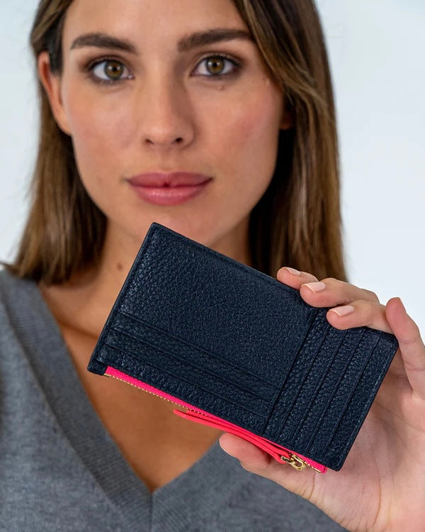 Compact Wallet (Navy Pebble)