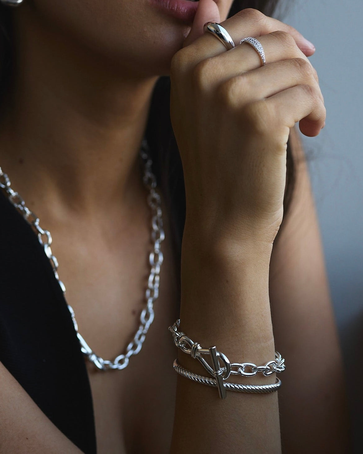 Tia Cuff/Bracelet (Silver)