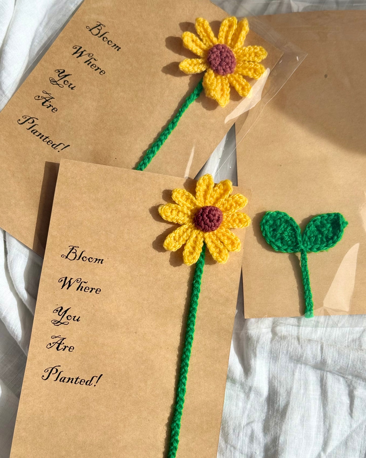 Flower Bookmark (Yellow/Bloom Where You Are Planted)