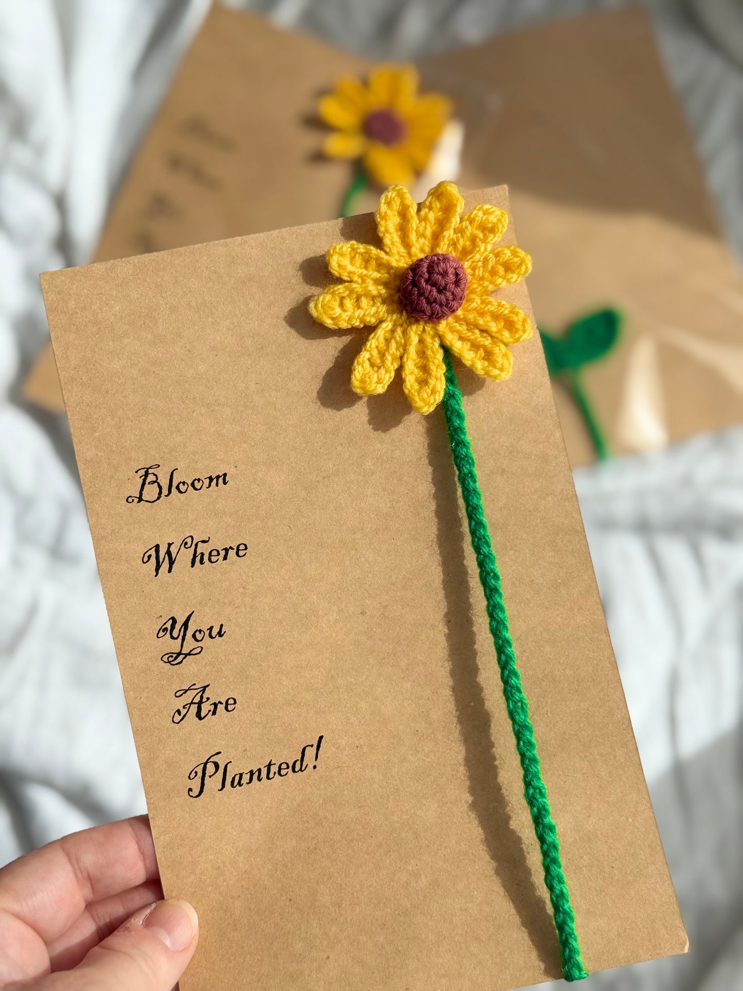Flower Bookmark (Yellow/Bloom Where You Are Planted)