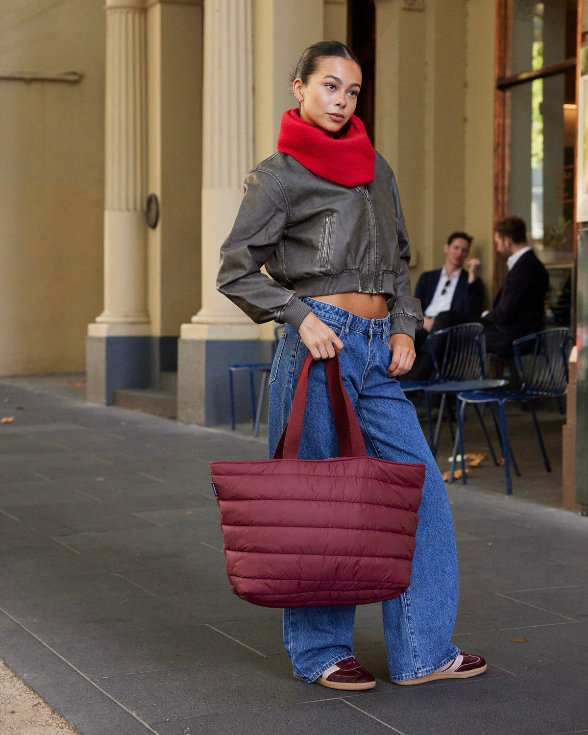 Take it Base Tote Bag (Burgundy)