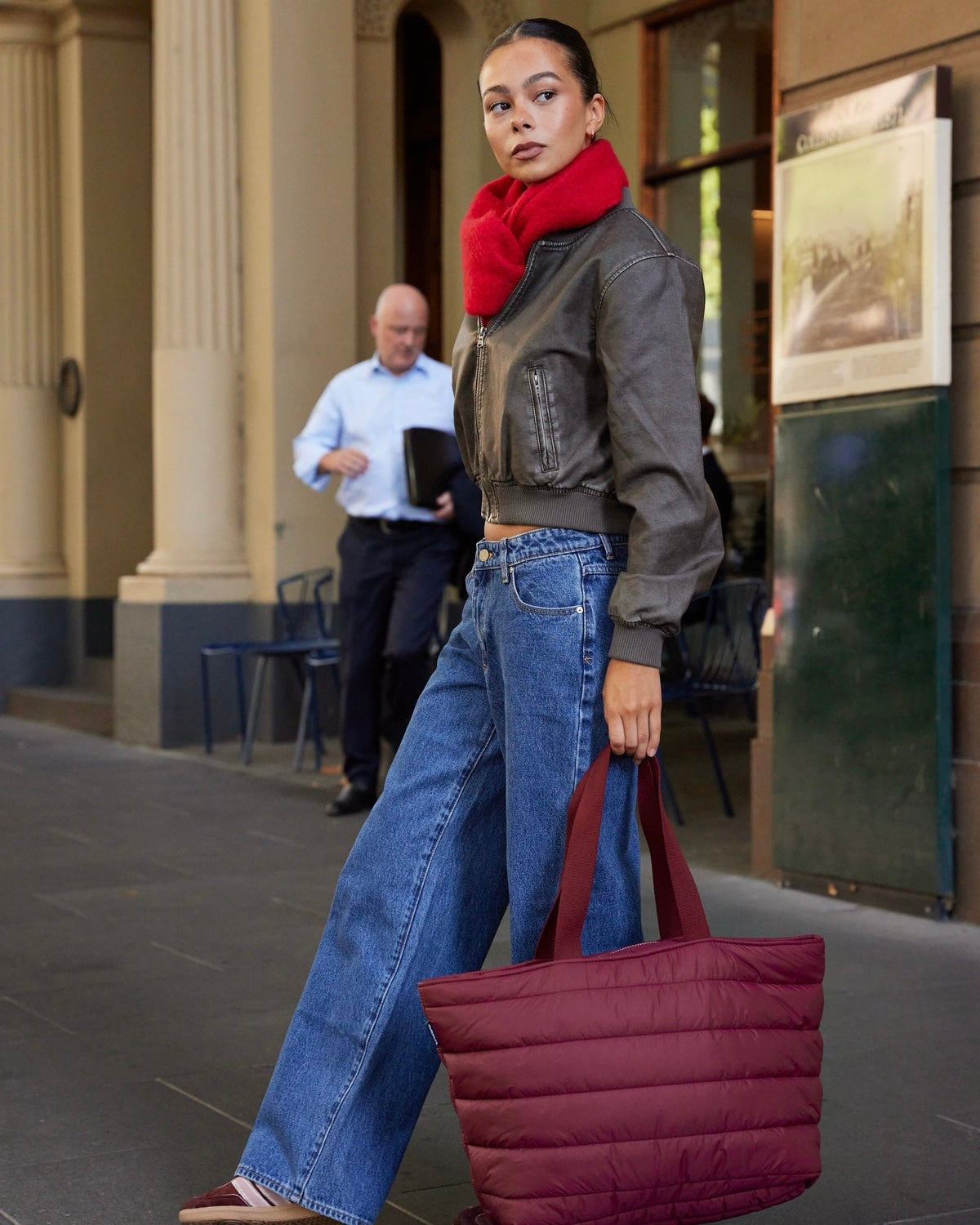 Take it Base Tote Bag (Burgundy)