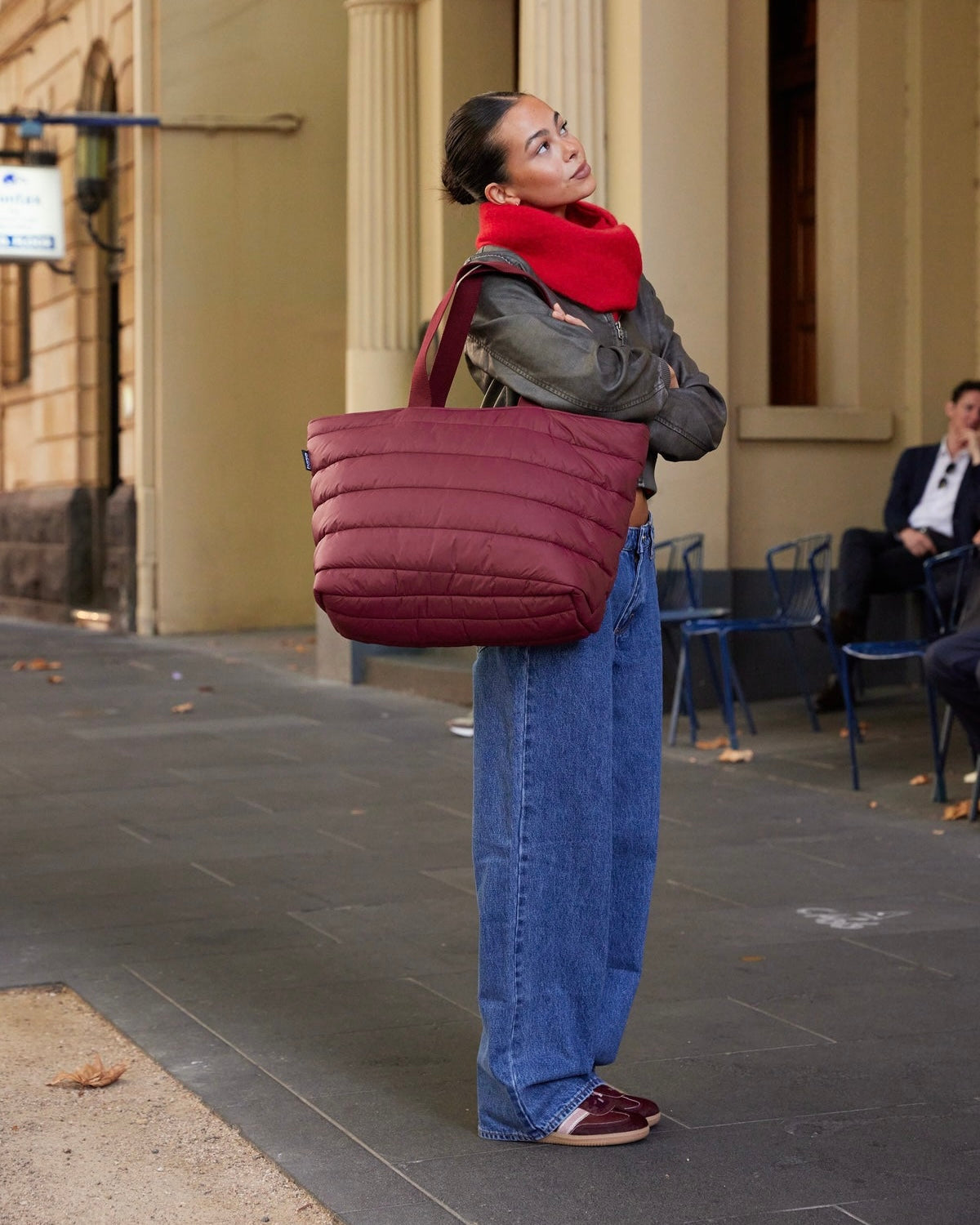 Take it Base Tote Bag (Burgundy)