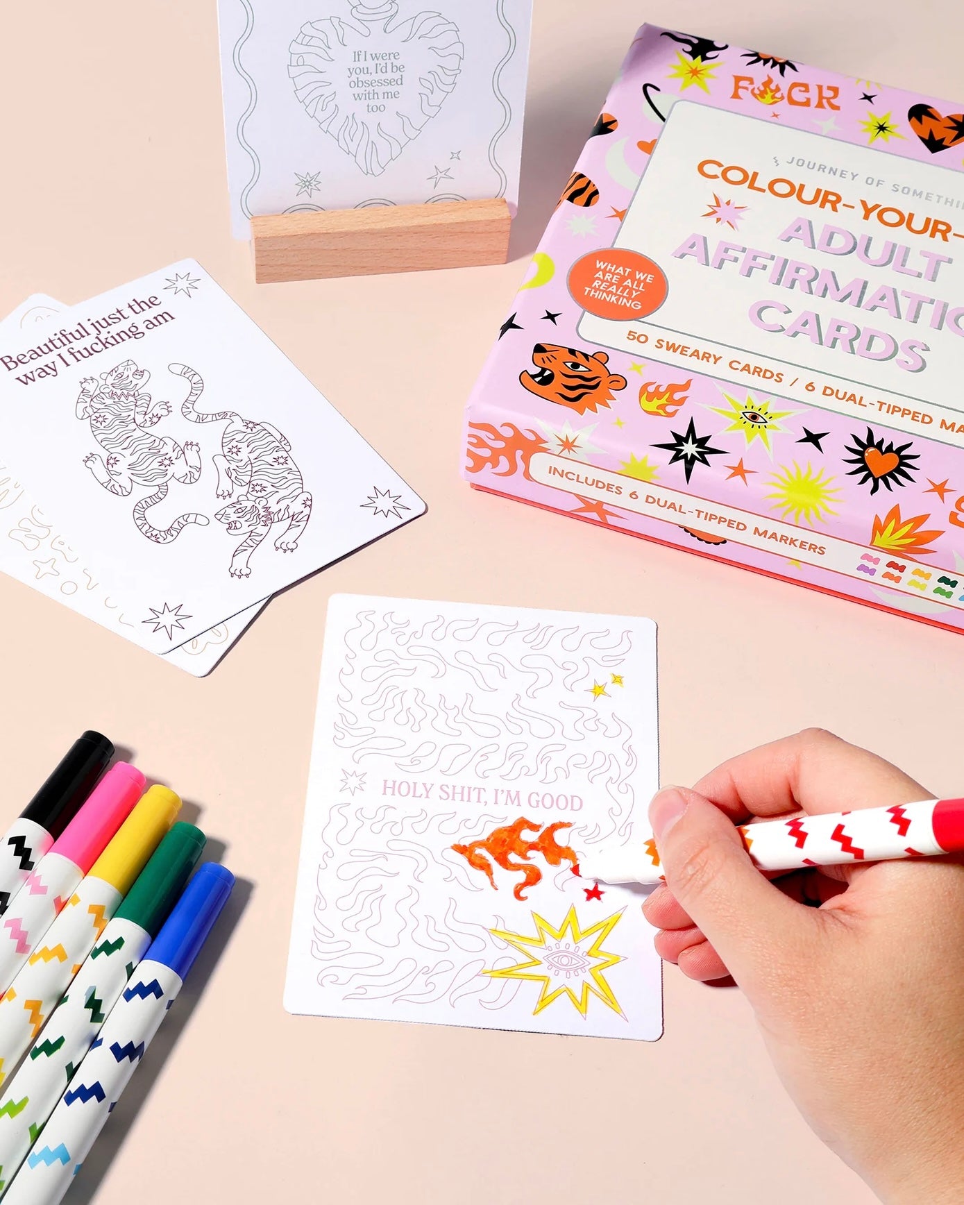 Colour Your Own Affirmation Card Set (Adult Edition)