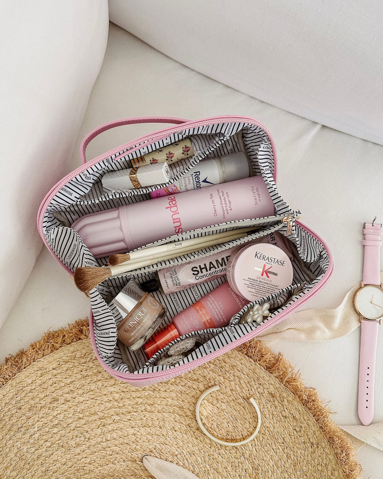 Mary Jayne Makeup Bag Set (Pink)
