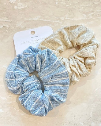 Oatley Linen Scrunchie Duo