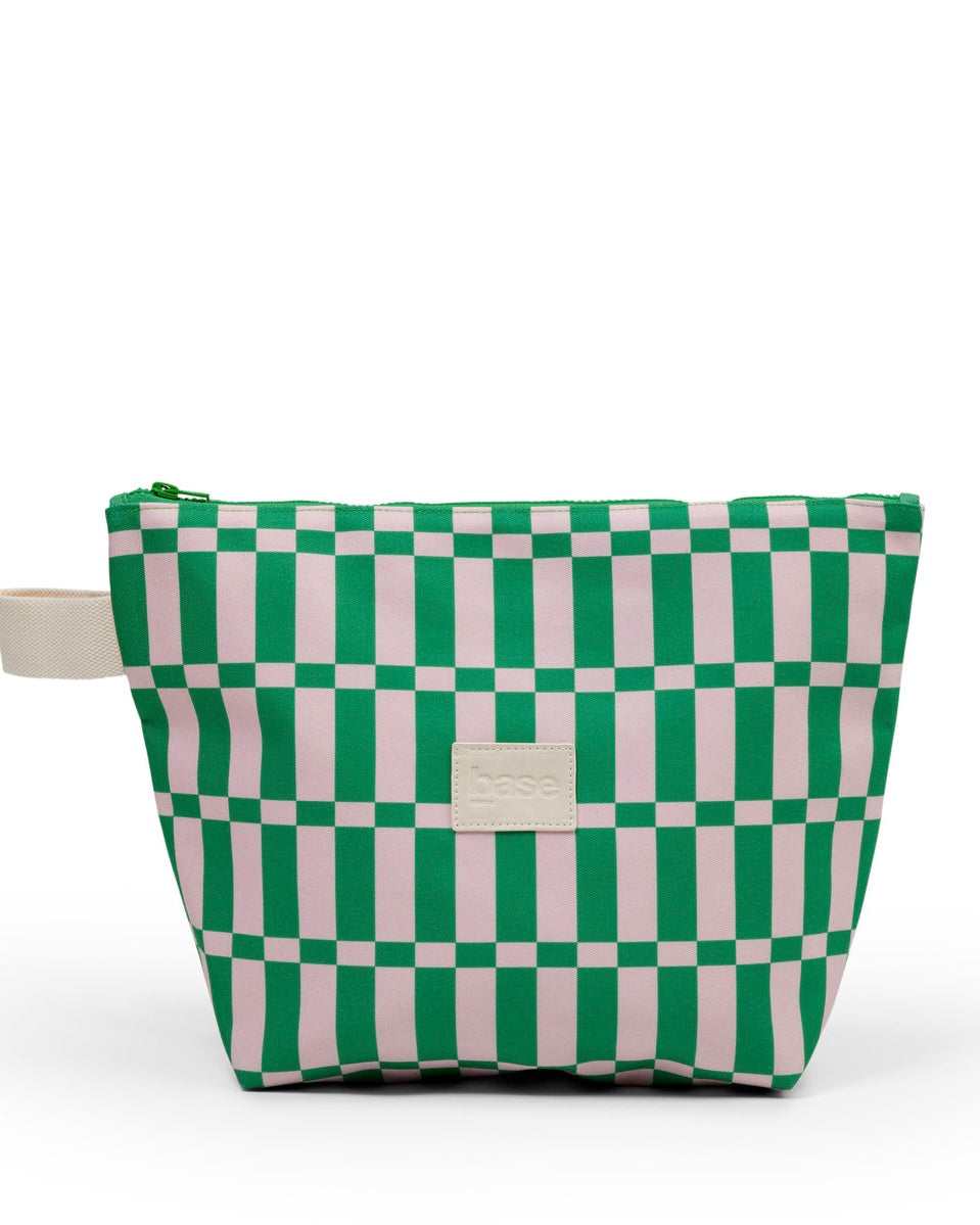 Wet Base Pouch (Pink/Green Check)