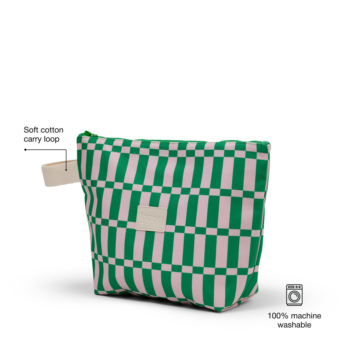 Wet Base Pouch (Pink/Green Check)