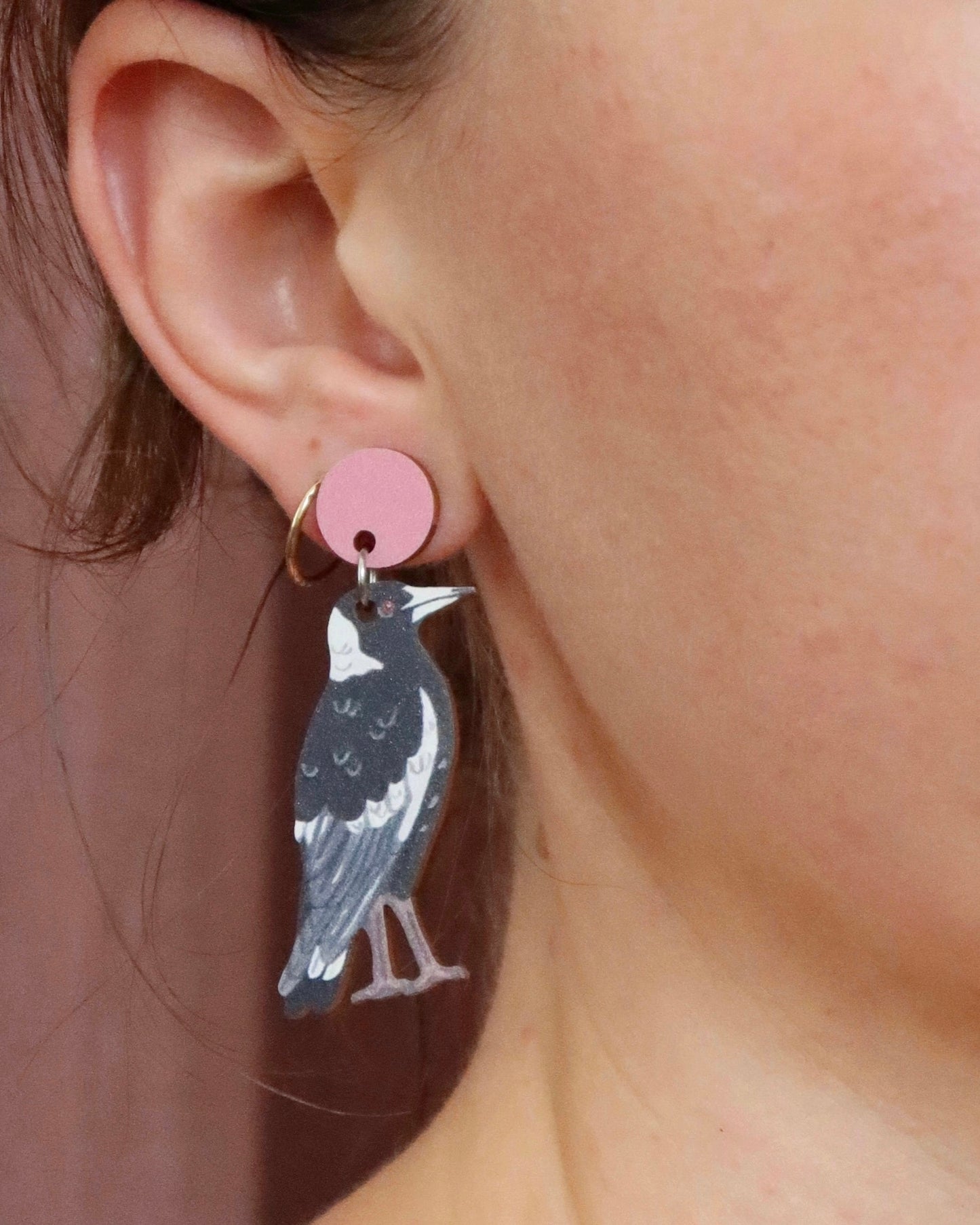 Magpie Australian Bird Earrings