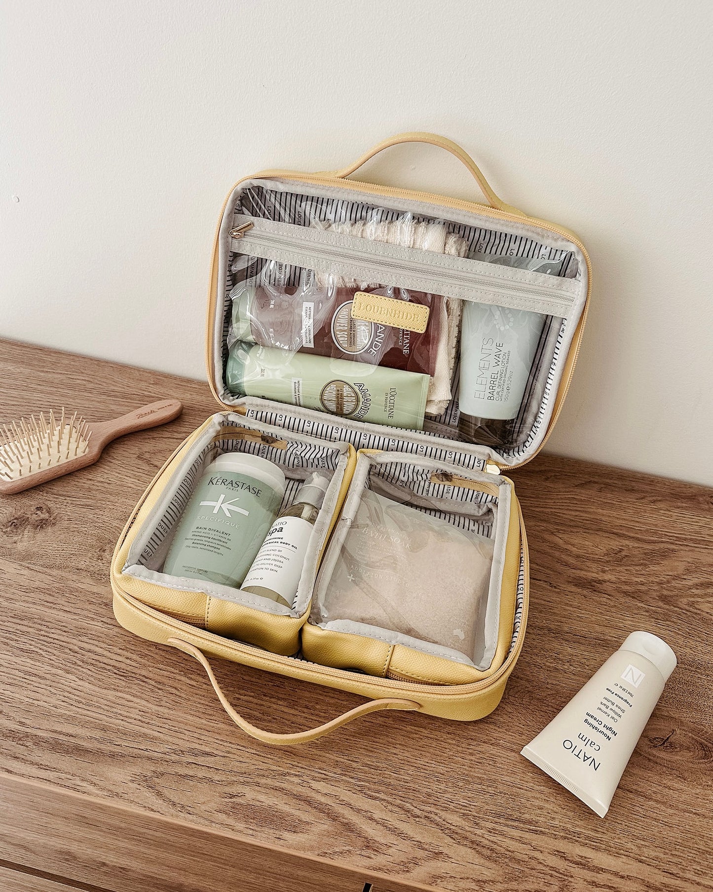 Georgie Makeup Case (Butter Yellow)
