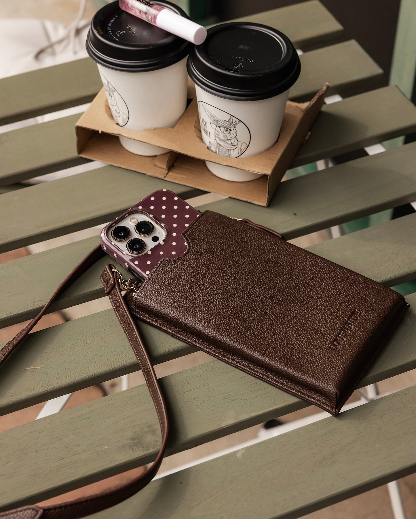 Suki Phone Crossbody Bag (Chocolate)