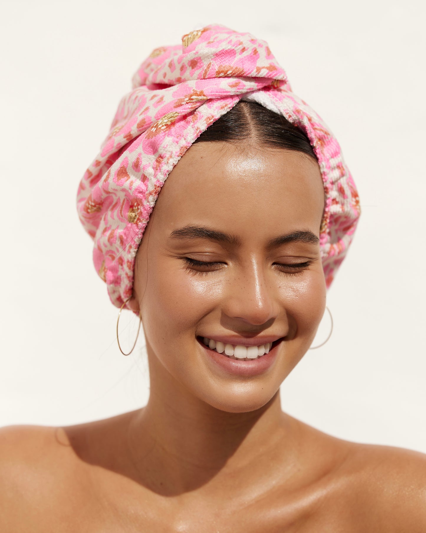 Shower Cap & Hair Towel Gift Set (Animal Floral)