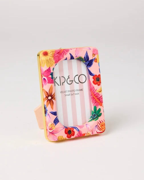 Wildflowers In Bloom Oval Velvet Photo Frame