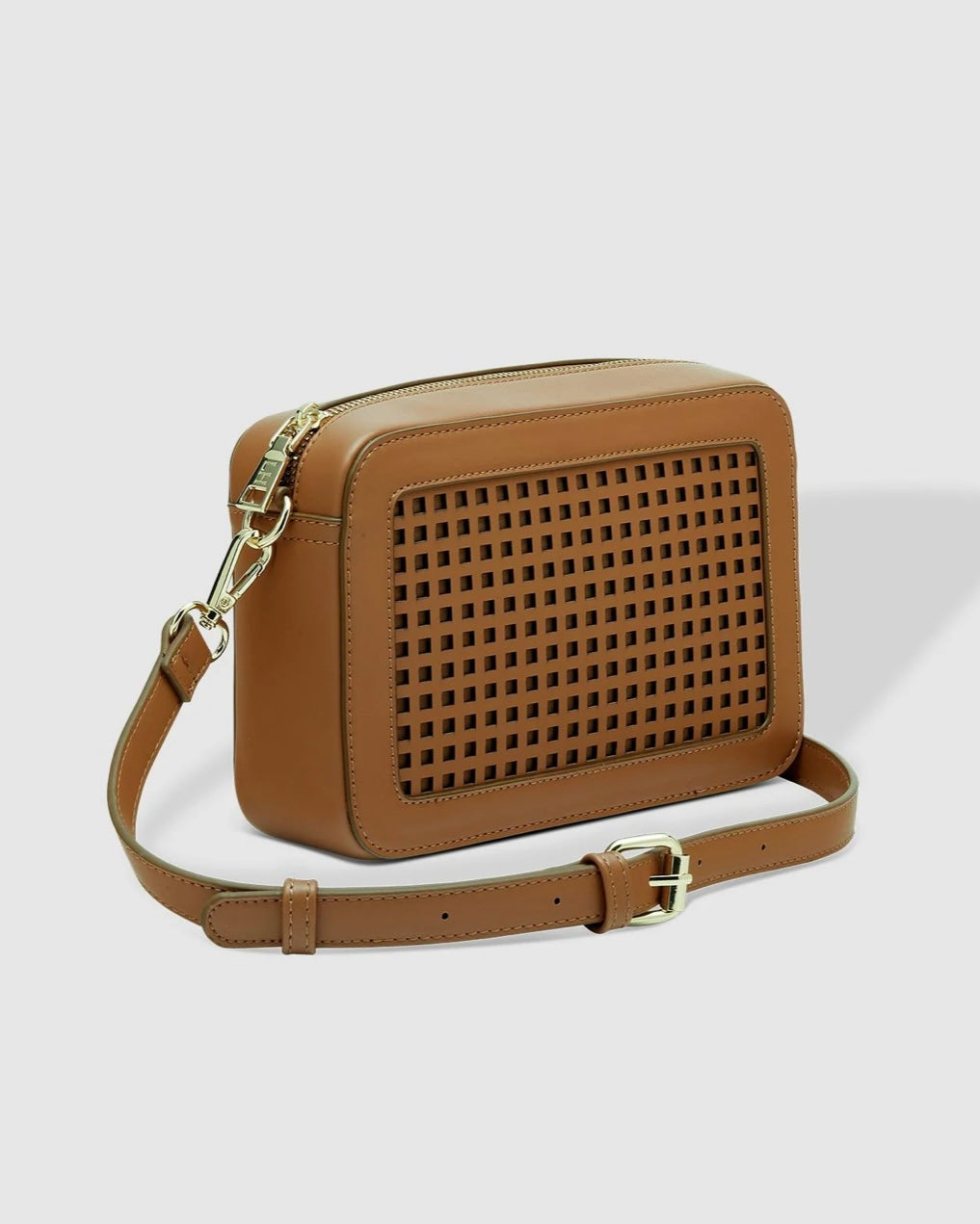 giselle, crossbody bag, louenhide, tan, tan bag, camera bag