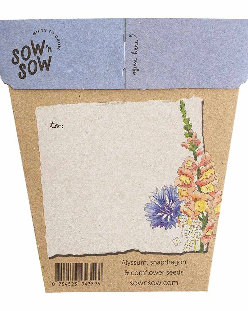 gift of seeds, mother's day, sow n sow, greeting card, birthday card