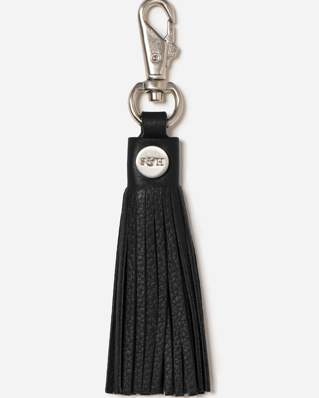 Leather Tassel/Key Ring (Black)