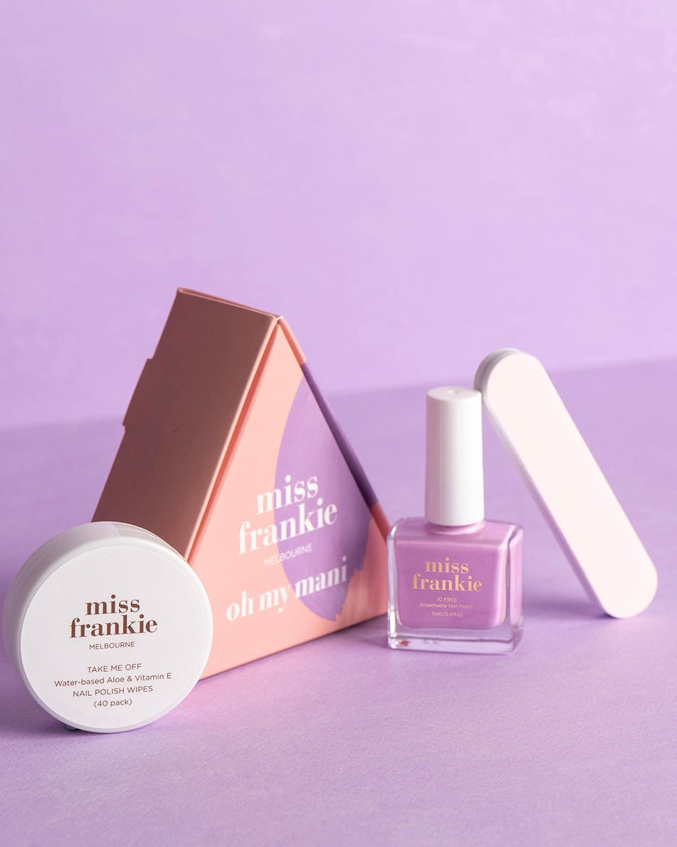 oh my mani, weekend affair, miss frankie, nail polish, gift set, vegan 10 free