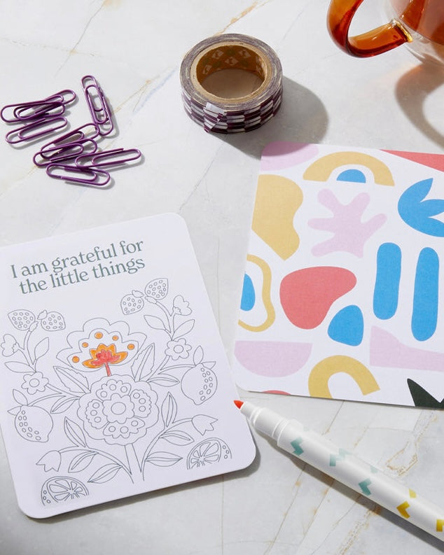 journey of something, colour your own affirmation cards, affirmation cards