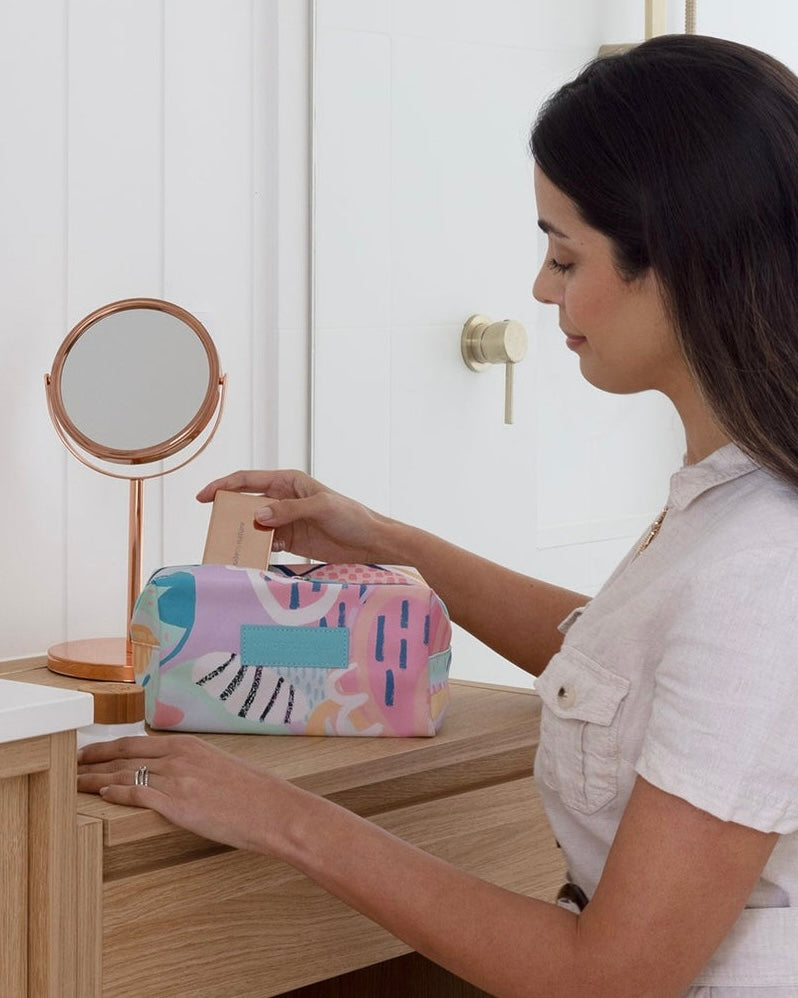 mindful marlo, haven, makeup bag, toiletry bag, wash bag,