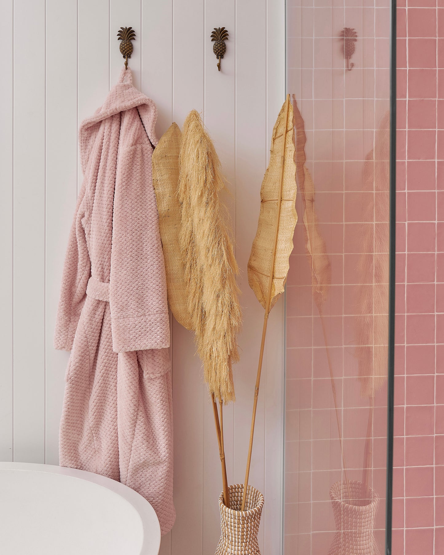 Cozy Luxe Waffle Robe (Petal Pink)