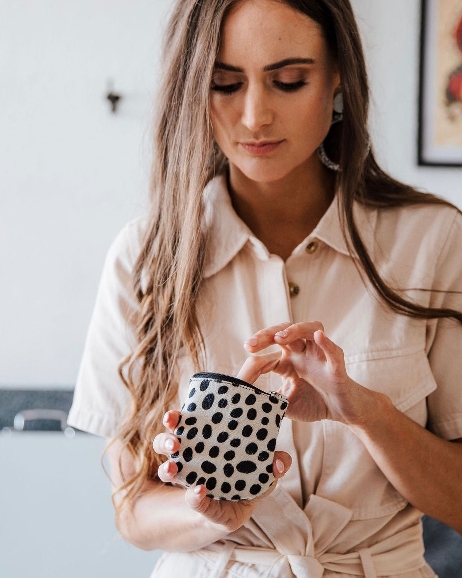 lilly purse, coin purse, dusky robin, leather, leather purse