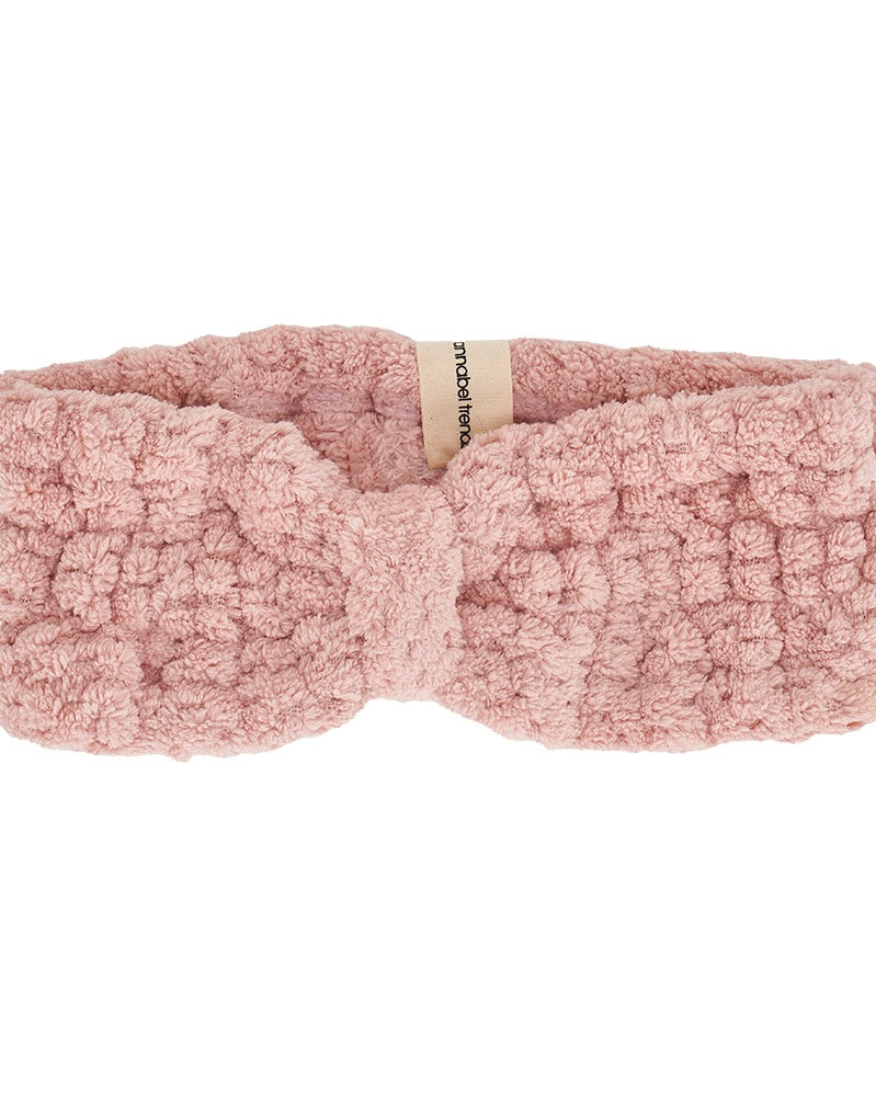 annabel trends, beauty ritual, micorfibre, headband, scrunchie, dusty pink