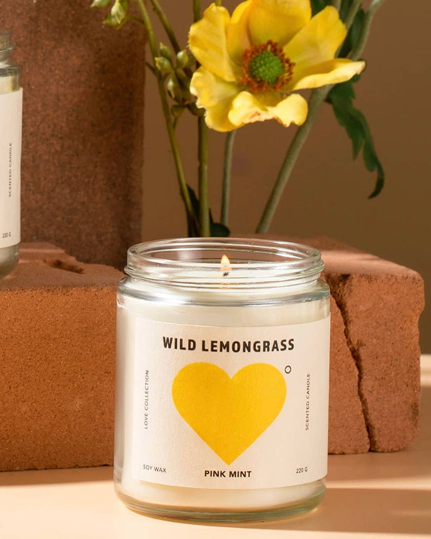 Pinkmint Soy Candle (Wild Lemongrass)