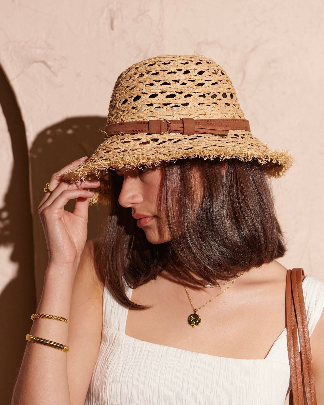 Derby Frayed Summer Straw Hat