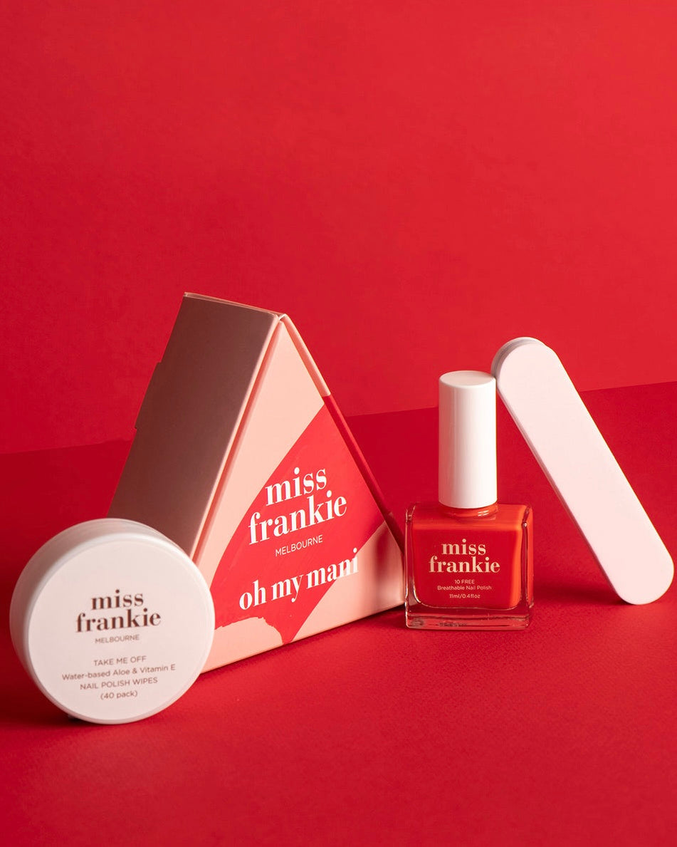 Oh my mani, miss frankie, summer fun, nail polish, gift set, vegan, 10 free, cruelty free