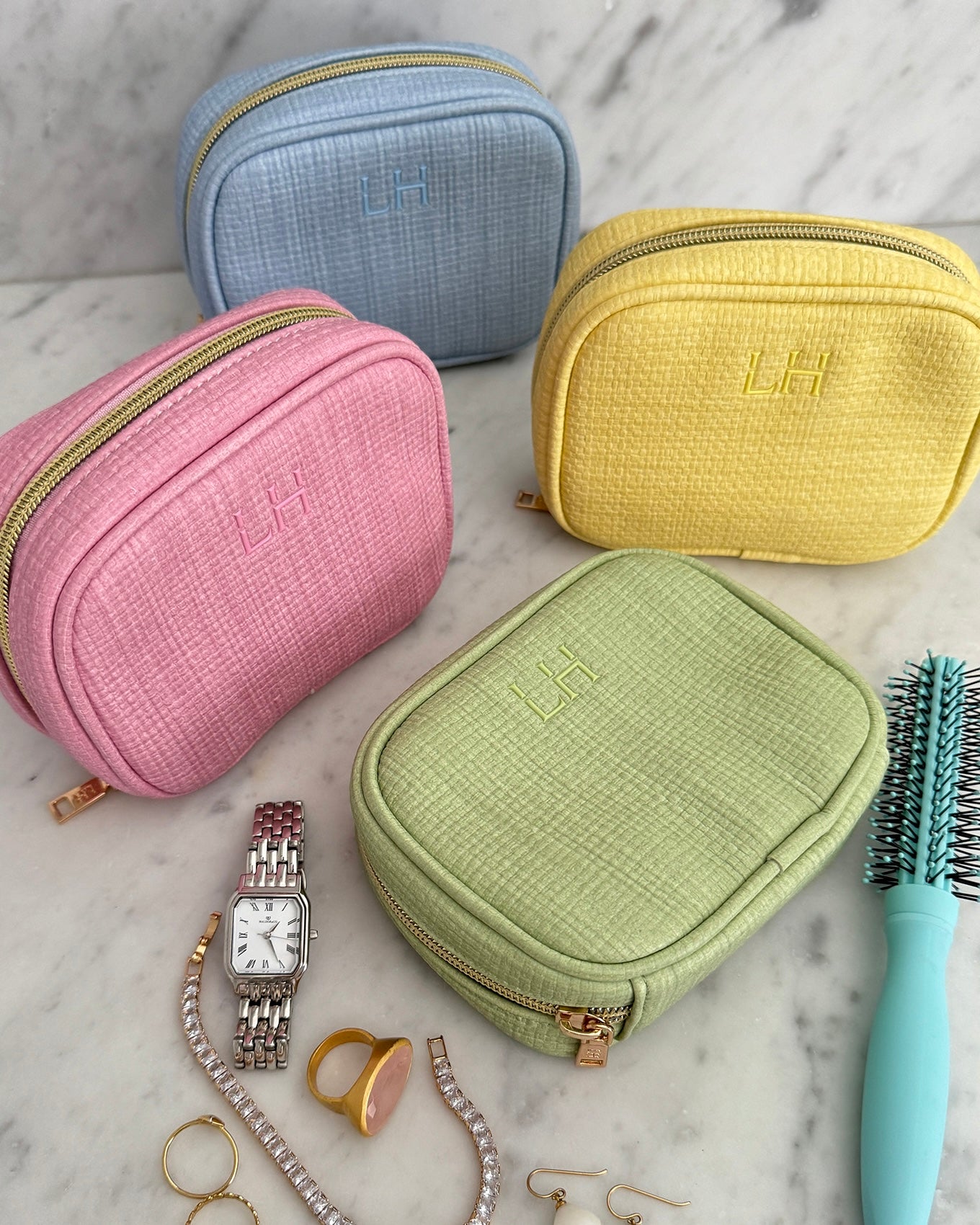 Rita Jewellery Case (Pastel Pink)