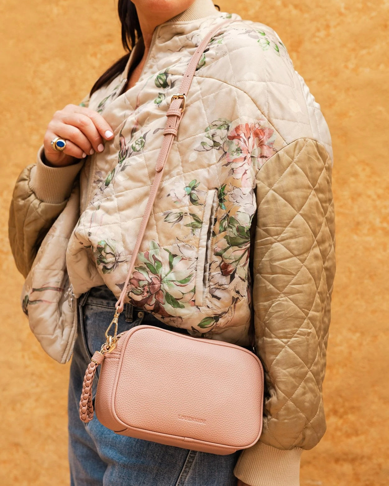 louenhide, jactina, crossbody bag, dusty rose, pink