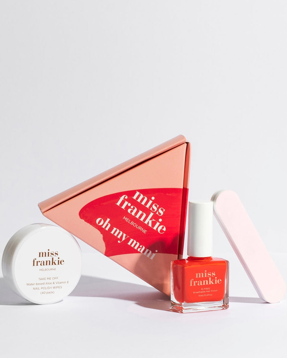 Oh my mani, miss frankie, summer fun, nail polish, gift set, vegan, 10 free, cruelty free