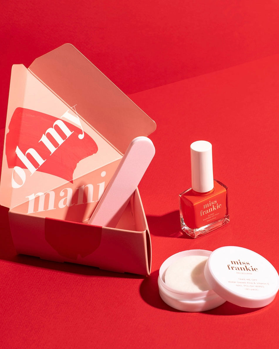 Oh my mani, miss frankie, summer fun, nail polish, gift set, vegan, 10 free, cruelty free