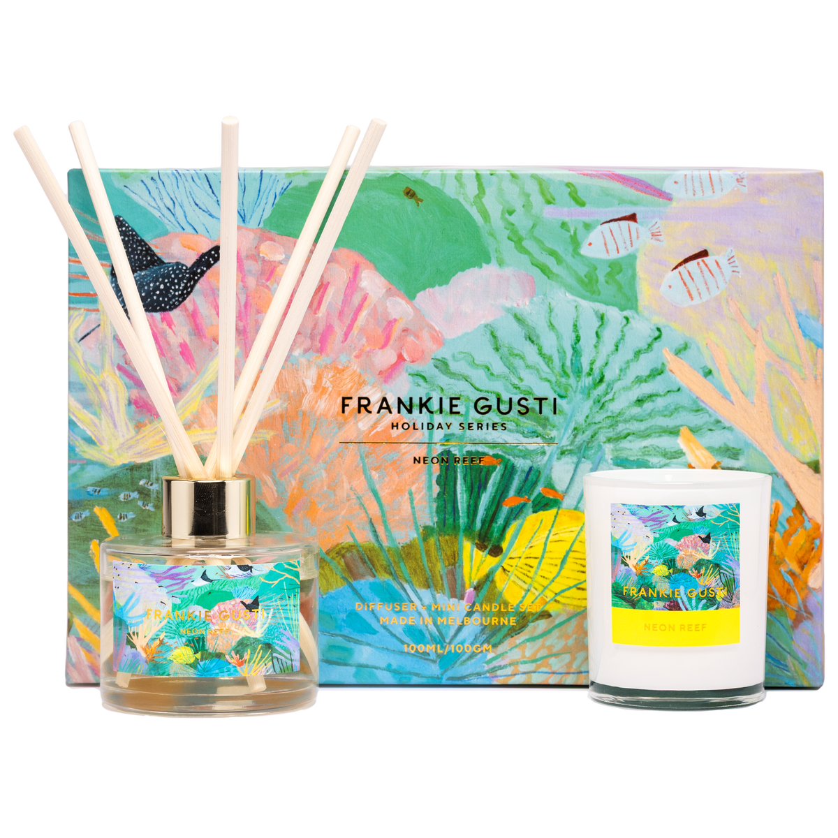 Holiday Candle + Diffuser Duo (Neon Reef)