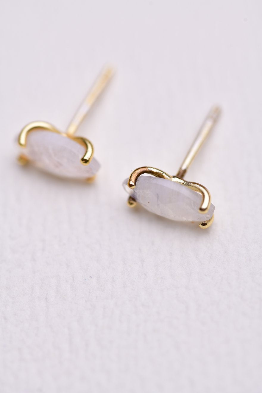 zafino, moonstone studs, studs,