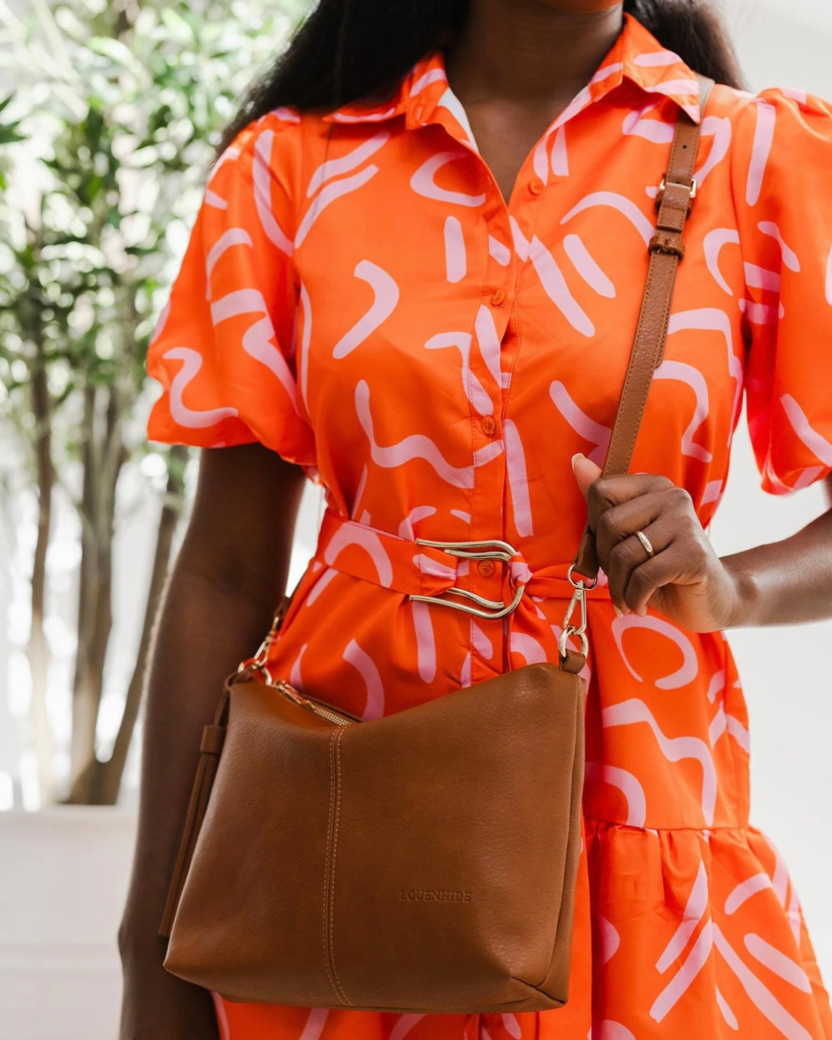 louenhide, daisy, tan, crossbody bag, everyday bag, handbag