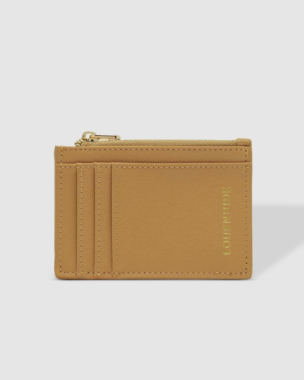 cara, card holder, louenhide, wallet, camel, purse, card wallet