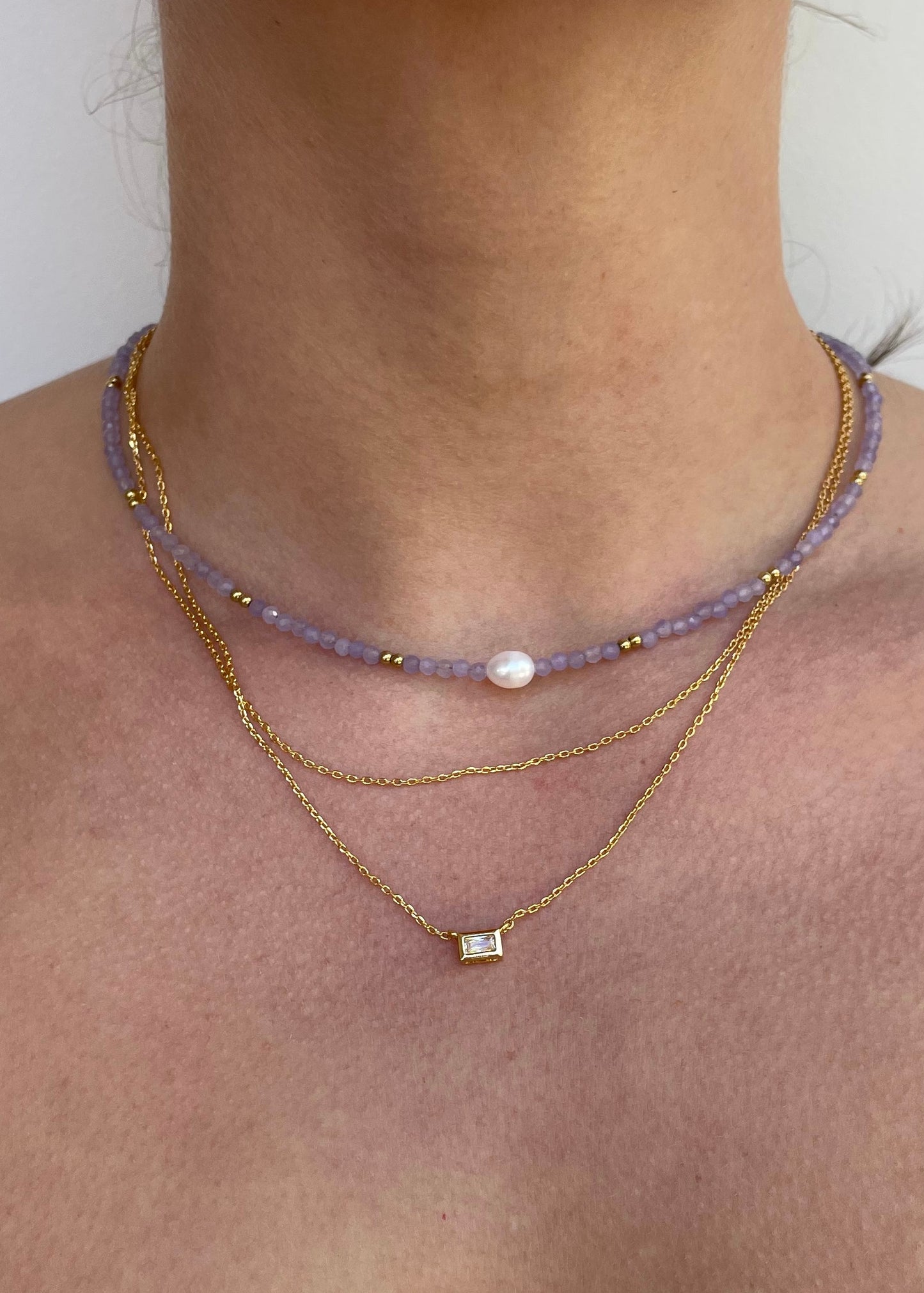 zafino, heidi, necklace, double layer neckllace, gold necklace