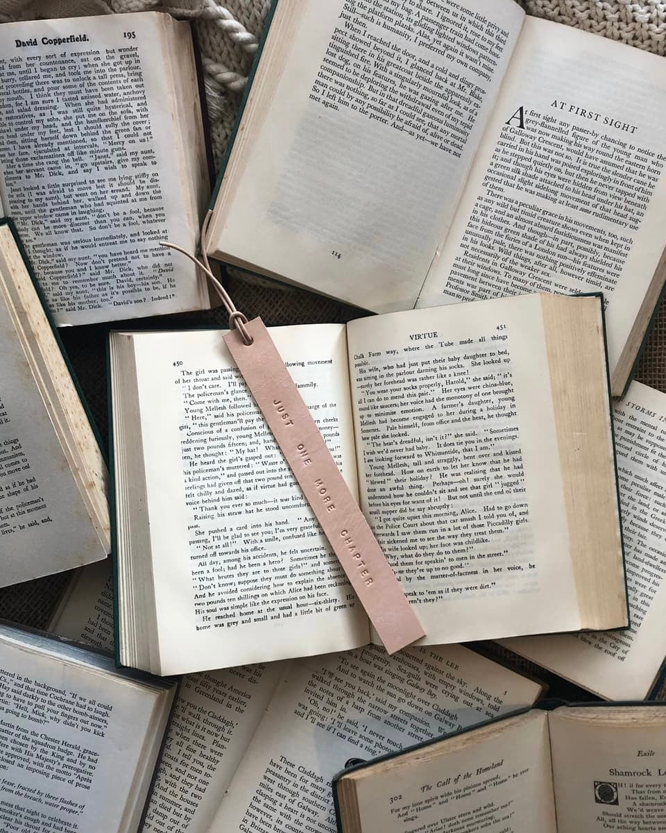 leather bookmark, bookmark, teacher gift,